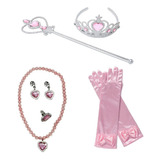 Kit Acessórios Princesa Aurora Luvas Varinha Coroa Brincos