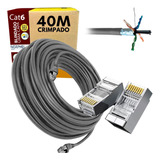 Cabo De Rede Cat6 Ftp Blindado Externo 100% Cobre 40 Metros