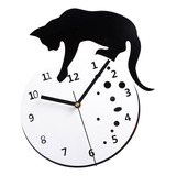 Reloj De Pared De Gato Que No Hace Tictac, Reloj Sin Peces