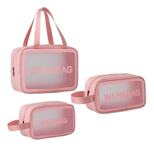 Set 3 Bolsa Impermeable De Cosméticos Maquillaje Organizador