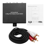 Conmutador De Audio Estéreo Rca Bidireccional De 4 Vías, 1 E