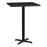 Flash Furniture Stiles - Mesa Cuadrada Laminada Negra De 30.