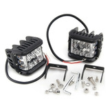 2 Faros Duallys Luz Led De 4in Con Laterales Y Montajes