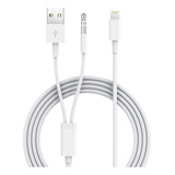 Iskey Cable Auxiliar Para iPhone, Cable Auxiliar 2 En 1 De 0