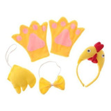 Juego De Guantes 3 3 For Animal Con Diadema De Pollo Con For