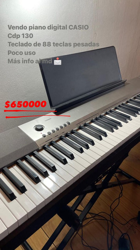 Piano Digital Casio  Cdp 130 Impecable  Muy Poco Uso