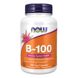 Vitamina B-100 Now Foods Complexo B 100cáps Importado