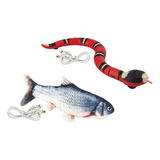 3d Gato Serpiente Y Pescado Juguete Usb Móvil Interactivo