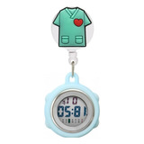 Relógio De Lapela Enfermagem Digital Led Cronômetro Broche