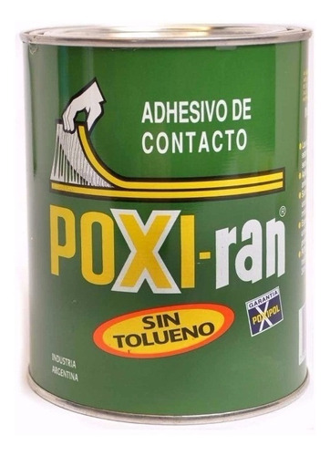 Pegamento Poxiran Sin Tolueno 850 Gr Lata De Contacto