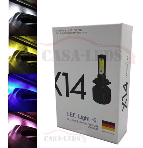 Cree Led 4 Colores X14 Blanco Rosa Azul Amarillo 32000 Lm