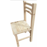 Silla De Pino  X4 Unidades Respaldo Curvo Koa Deco Envios