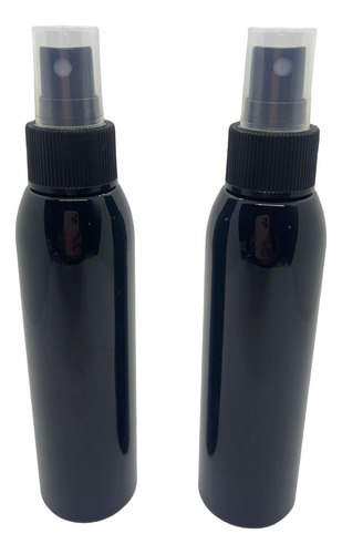 Envase Pet Negro Con Spray Atomizador 125 Ml - Pack 25 Unid