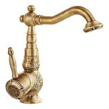 Griferia Vintage P/ Baño Bronce Labrado Monocomando 