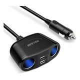 Adaptador De Encendedor De Coche Mrs152bk-mx Con Usb Bestek