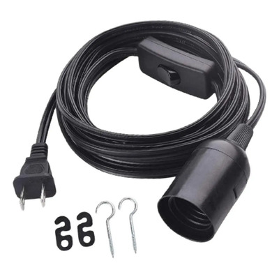 Cable De Extensión Para Lámpara Cable De 1,8 M Negro