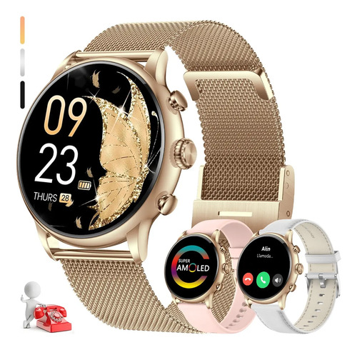 Smartwatch Mujer Amoled Reloj Inteligente Bluetooth Llamada | Meses sin interés