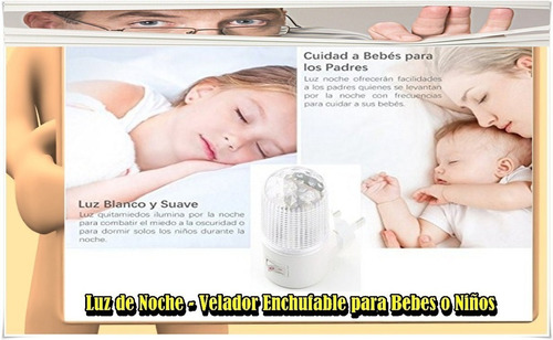 Luz De Noche Velador Enchufable Para Bebes / Niños - Caba - 