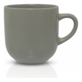 Taza Tazón Cerámica Té Café Leche Gris Satinado 440 Ml