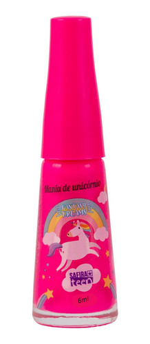 Esmalte De Unha Infantil Coleção Mania De Unicórnio Safira