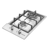 Fogão De Mesa Cooktop 2 Bocas Aço Inox À Gás Suggar Cor Cinza 110v / 220v (dupla Voltagem)