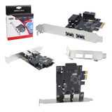 Placa Pci-e 2 Portas 3.0 + 19 Pinos Painel Frontal Usb 3.0