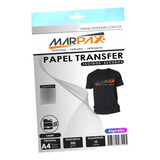 Papel Transfer Laser A4 Tecidos Escuros 300g/m² Marpax 10fls