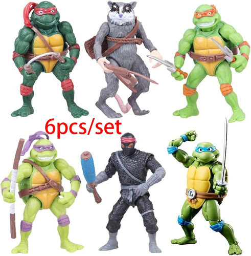 Acción Figura Modelo 12 Cm, 6 Unidades, De Las Tortugas Ninj