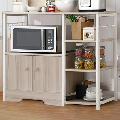 Estante Alacena Organizador Cocina Gabinete Alamcenamiento 90×30×81 Cm Isla De Cocina De 3 Niveles Lafulaifu De Marco De Acero,organizador de alacena Grano de madera color Nude microondas modernas | Envío gratis