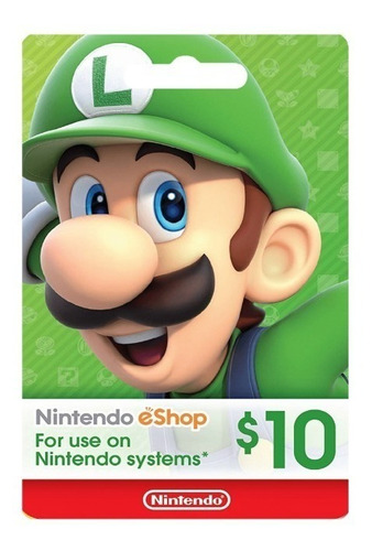 Tarjeta Nintendo E-shop 10 Usd (dólares)