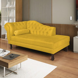 Diva Recamier Dora 140cm Lado Direito Corano Amarelo Gc