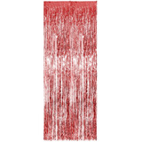 Cortina Metalizada Decorativa 1x2m Vermelho Make+