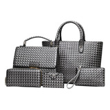 Set 5 Bolsas Moderna Mujer Noble Cuero Sintetico Moda