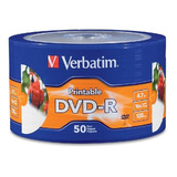 Disco Dvd-r Verbatim Dvd-r Dvd-r 50pz 120 Min Cd Disco Quema