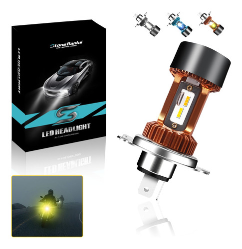 Faro Led Moto Luces Alta Y Baja 1pc H4 9003 Hb2 10000lm 80w