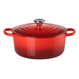 Cocotte Redonda 26cm De Hierro Fundido Cereza Le Creuset