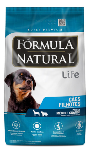 Ração Fórmula Natural Super Premium Life Cães Filhotes Portes Médio E Grande 7kg