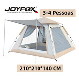 Barraca Camping Automatica Impermeavel 1500mm 3-4 Pessoas 210*210*140cm Joyfox