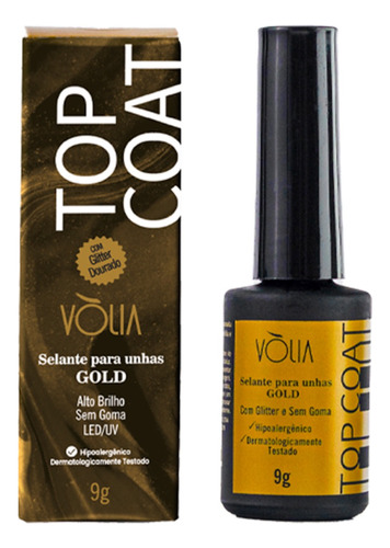 Top Coat Volia Glitter Gold