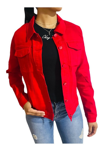 Chaqueta Jeans Mezclilla Colors Woman Mujer