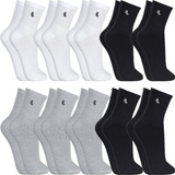 Kit 10 Pares Meias Lupo Masculino Cano Alto Atacado Original