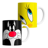 Juego De Tazas - Silvestre Y Tweety