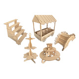 Kit Mesa De Dulces Candybar Mdf 5 Muebles Grandes