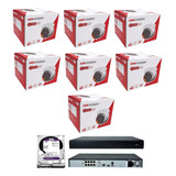 Nvr 08 Canais Hikvision Poe + 07 Cameras Ip Poe Full + Hd 1t