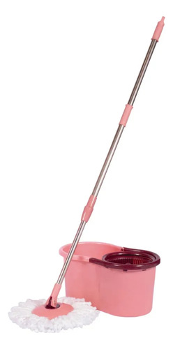 Balde Mop Rosa Pocket Esfregão 8l Lançamento Boommix