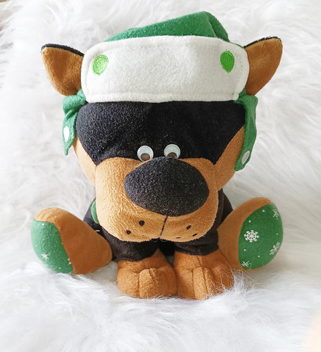 Cachorro Papai Noel Decoração Natal, Boneco Pelúcia