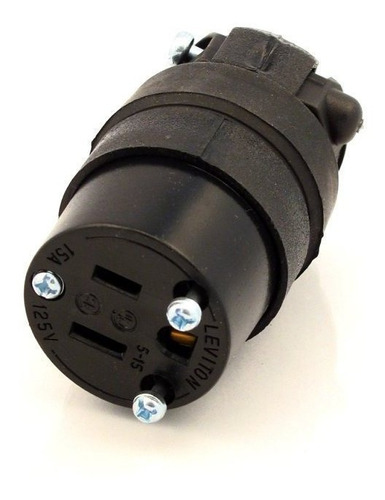 Leviton Conector De Hoja Recta De Hule 515cr 15 Amp 125&am