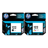 Cartuchos Originais Hp 122 Preto + Color 1000 2050 3050 2000