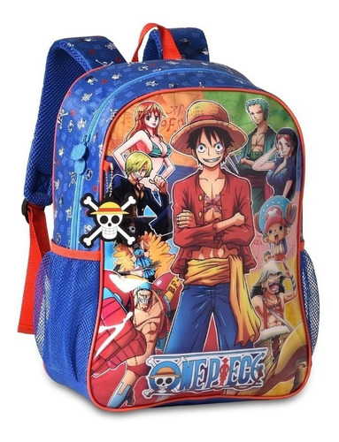 Mochila Bolsa Costas Infantil Escolar Anime One Piece - Clio