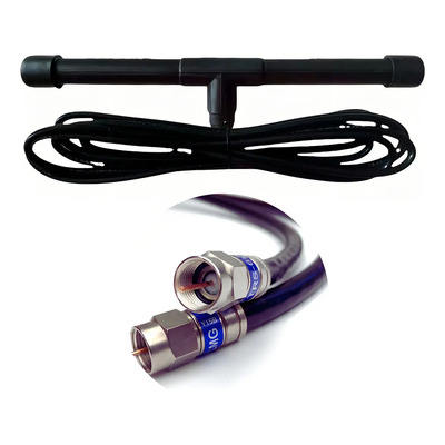 Antena De Televisión Abierta Digital Hd Recepción De Canales Tv Cable Coaxial 3 Metros De Largo Antena Tv | MercadoLibre